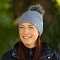 Hy Equestrian Synergy Diamante Bobble Hat - Riviera additional 3