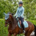 Hy Equestrian Synergy Fly Veil - Aqua/Silver additional 3