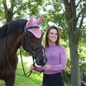Hy Equestrian Synergy Fly Veil - Grape/Silver additional 2