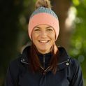 Hy Equestrian Synergy Luxury Bobble Hat- Aqua/Rose additional 4