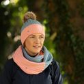 Hy Equestrian Synergy Luxury Snood - Aqua/Rose additional 5