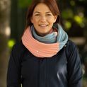 Hy Equestrian Synergy Luxury Snood - Aqua/Rose additional 2