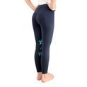 Hy Equestrian Theodora Children's Riding Tights - Navy/Teal additional 2
