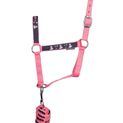 Hy Equestrian Unicorn Magic Head Collar and Lead Rope Set - Navy/Pink additional 1