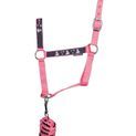 Hy Equestrian Unicorn Magic Head Collar and Lead Rope Set - Navy/Pink additional 3