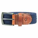 Hy Equestrian Woven Elastic Belt - Navy/Burgundy additional 1