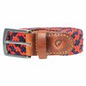 Hy Equestrian Woven Elastic Belt - Navy/Burgundy additional 2