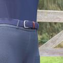 Hy Equestrian Woven Elastic Belt - Tan/Navy additional 3