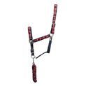 Hy Equestrian Woven Polo Head Collar and Lead Rope - Navy/Red additional 1