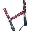 Hy Equestrian Woven Polo Head Collar and Lead Rope - Navy/Red additional 2
