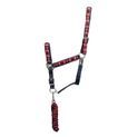 Hy Equestrian Woven Polo Head Collar and Lead Rope - Navy/Red additional 1