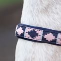 Hy Equestrian Woven Polo Head Collar and Lead Rope - Navy/Rose additional 6