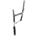 Hy Equestrian Woven Polo Head Collar and Lead Rope - Navy/Rose additional 5