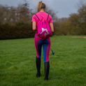 Hy Equestrian Zeddy Mizs Jodhpurs - Flamingo Pink/Cobalt Blue/Turquoise additional 4