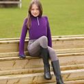 Hy Sport Active Young Rider Riding Tights - Pencil Point Grey additional 18