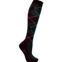 Hy Equestrian Christmas Argyle Socks (Pack of 3) - Slate/Red/Blue/Thyme additional 1