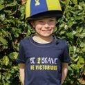 Be Brave T-Shirt by Little Knight - Navy/Yellow additional 1