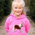 British Country Collection Flora Pony Childrens Hoodie - Candy Pink additional 1