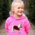 British Country Collection Flora Pony Childrens Hoodie - Candy Pink additional 2