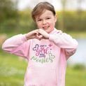 British Country Collection Just A Girl Who Loves Ponies Slogan Hoodie - Baby Pink additional 2