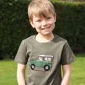 British Country Collection Offroader &amp; Dogs Childrens T-Shirt - Olive additional 1
