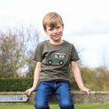 British Country Collection Offroader &amp; Dogs Childrens T-Shirt - Olive additional 2