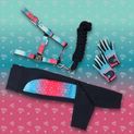 Dazzling Diamond Riding Gloves by Little Rider - Teal/Pink additional 8