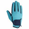 Hy Equestrian Belton Children’s Riding Gloves - Navy/Teal additional 1