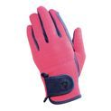 Hy Equestrian Children's Every Day Two Tone Riding Gloves - Navy/Raspberry additional 1