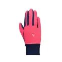 Hy Equestrian Children's Winter Two Tone Riding Gloves - Navy/Raspberry additional 1