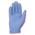 Hy Equestrian Children's Zeddy Riding Gloves - Floral Lavender/Petrol Blue/Pink Powder Blush additional 2