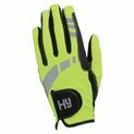 Hy Equestrian Extreme Reflective Children's Softshell Gloves - Reflective Yellow additional 3