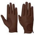 Hy Equestrian Leather Riding Gloves - Brown additional 1