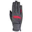 Hy Equestrian Lightweight Riding Gloves - Black/Burgundy additional 1