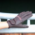 Hy Equestrian Lightweight Riding Gloves - Brown additional 4