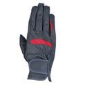 Hy Equestrian Lightweight Riding Gloves - Navy/Burgundy additional 1
