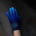 Hy Equestrian Ombre Riding Gloves - Navy/Ocean additional 3