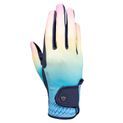 Hy Equestrian Ombre Riding Gloves - Navy/Pastel additional 1