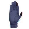 Hy Equestrian Ombre Riding Gloves - Navy/Pastel additional 4