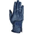 Hy Equestrian Shimmer Riding Gloves Navy With Navy/Silver Diamantes additional 1
