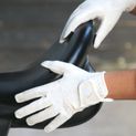 Hy Equestrian Sparkle Touch Riding Gloves - White additional 1