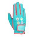 Hy Equestrian Thelwell Collection All Rounder Riding Gloves - Aquarius/Pink/Teal additional 1