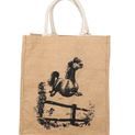 Hy Equestrian Thelwell Collection Large Hessian Bag - Natural Jumper additional 1