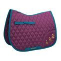 Hy Equestrian Thelwell Collection Pony Friends Saddle Pad - Imperial Purple/Pacific Blue additional 1