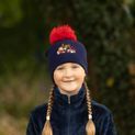 Hy Equestrian Thelwell Collection Practice Makes Perfect Bobble Hat - Navy/Red additional 2
