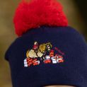 Hy Equestrian Thelwell Collection Practice Makes Perfect Bobble Hat - Navy/Red additional 3
