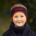 Hy Equestrian Thelwell Collection Practice Makes Perfect Fleece Headband &amp; Scarf Set - Navy/Red additional 3