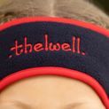 Hy Equestrian Thelwell Collection Practice Makes Perfect Fleece Headband &amp; Scarf Set - Navy/Red additional 4