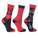 Hy Equestrian Thelwell Collection Practice Makes Perfect Socks (Pack of 3) - Red/Navy additional 2