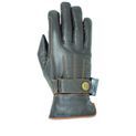 Hy Equestrian Thinsulate™ Leather Winter Riding Gloves - Dark Brown/Tan Stitch additional 1